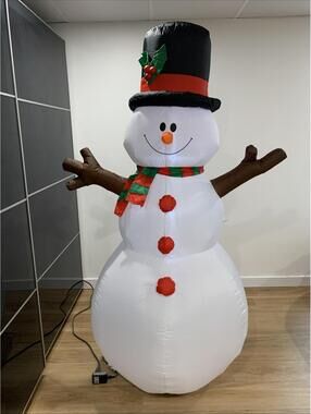 GEMMY 6 Ft. Snowman Inflatable LED Light Outdoor Lawn Yard Decor Winter EUC